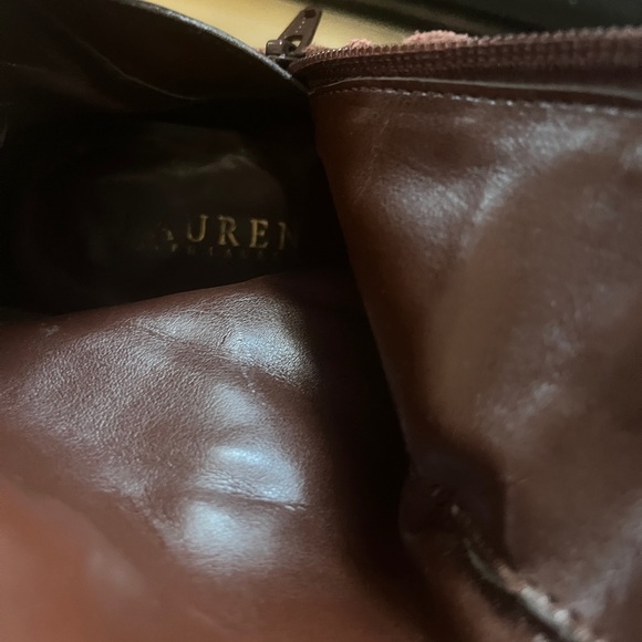 Ralph Lauren Jennison II Embossed Croc Leather Knee-High Boots. Size 8. - Picture 12 of 12